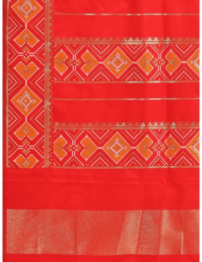 KAPAAHA Woven Figure Patola Saree (Mustard)